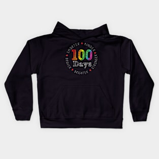 Smarter Kinder Stronger Brighter 100 Days Of School Kids Hoodie